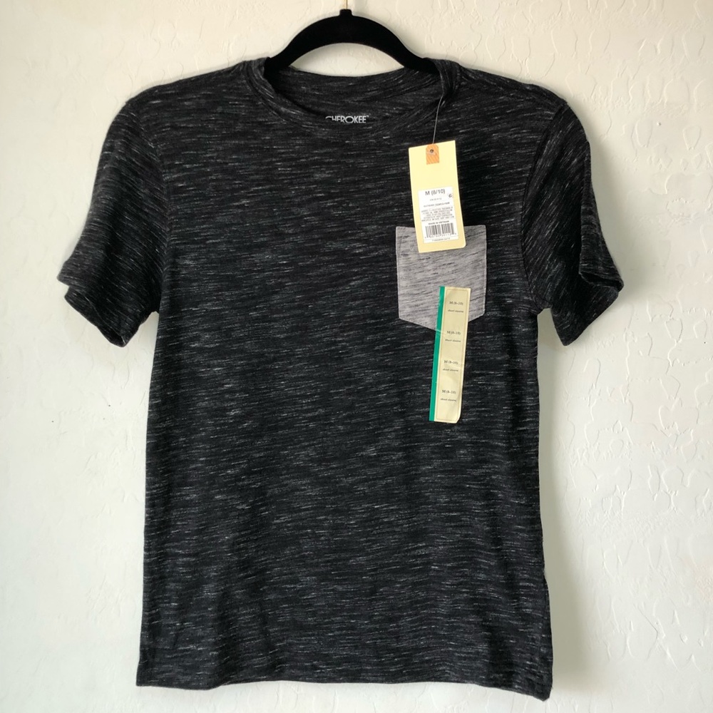 NWT Boys Short Gray Sleeve Tee Size M 8-10
